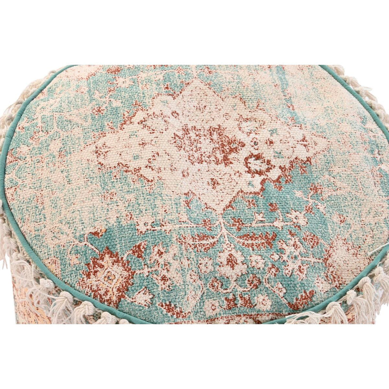 Cushion DKD Home Decor Circular Floor Cotton Arab Fringe (45 x 45 x 35 cm)