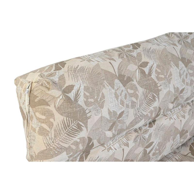 Cushion DKD Home Decor Floor Grey Aluminium Light brown Leaf of a plant (120 x 80 x 16 cm)