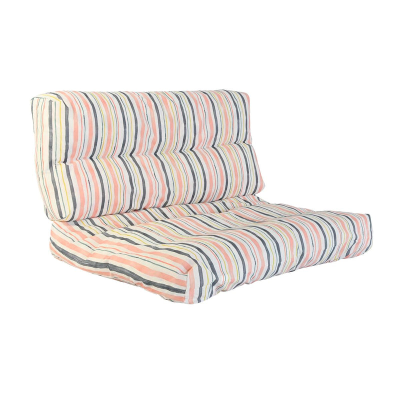 Cushion DKD Home Decor Floor Stripes Aluminium Multicolour (120 x 80 x 16 cm)