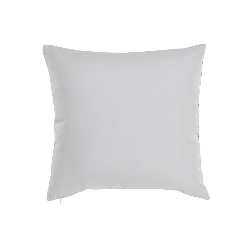 Cushion DKD Home Decor Grey Polyester Aluminium White Green Modern (45 x 10 x 45 cm)