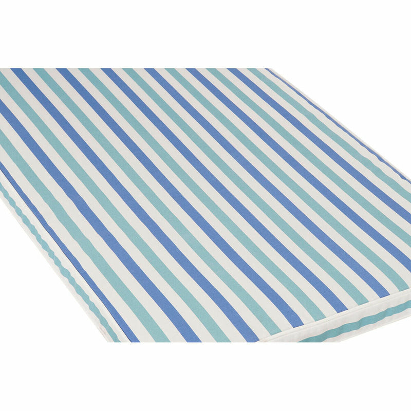 Cushion DKD Home Decor Hammocks Stripes White Sky blue (190 x 60 x 5 cm)