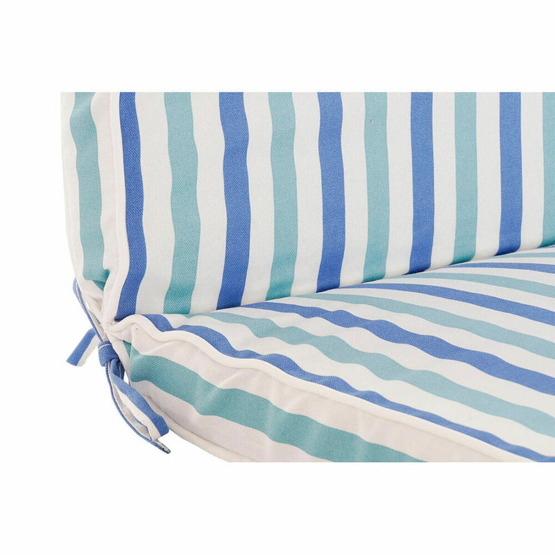 Cushion DKD Home Decor Hammocks Stripes White Sky blue (190 x 60 x 5 cm)