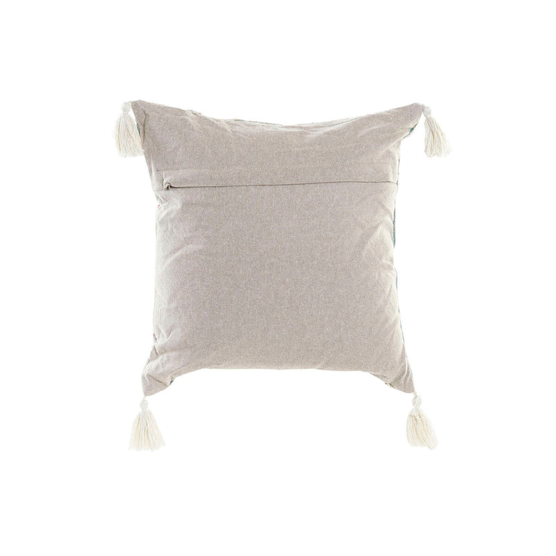 Cushion DKD Home Decor Polyester Cotton Aluminium Multicolour (40 x 15 x 40 cm)