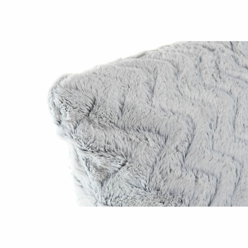 Cushion DKD Home Decor Polyester Zigzag Aluminium Bicoloured (45 x 10 x 45 cm)