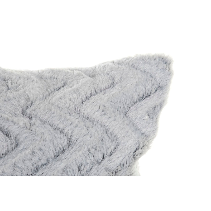 Cushion DKD Home Decor Polyester Zigzag Aluminium Bicoloured (45 x 10 x 45 cm)