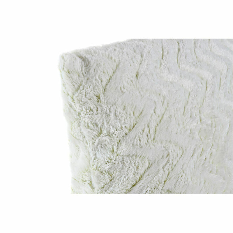 Cushion DKD Home Decor Polyester Zigzag Aluminium White (45 x 10 x 45 cm)