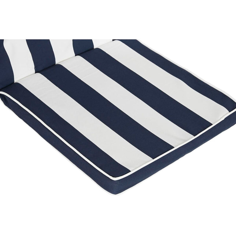 Cushion DKD Home Decor Stripes White Navy Blue (42 x 4 x 115 cm)
