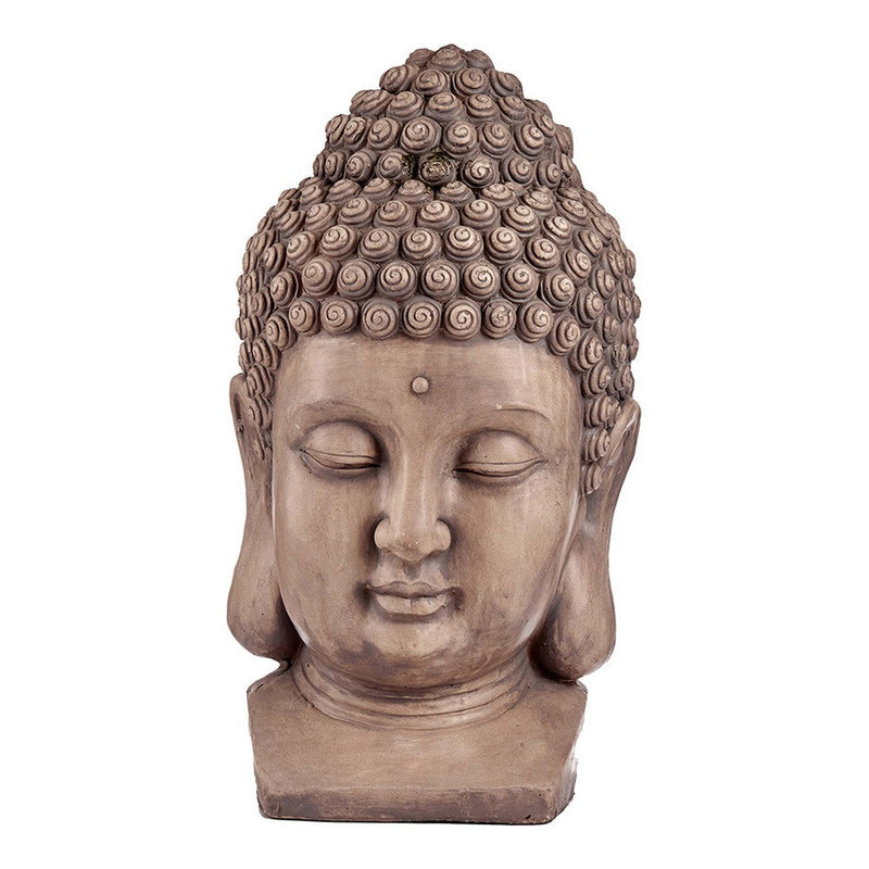 Decorative Garden Figure Buddha Head Grey Polyresin (35 x 65,5 x 38 cm)