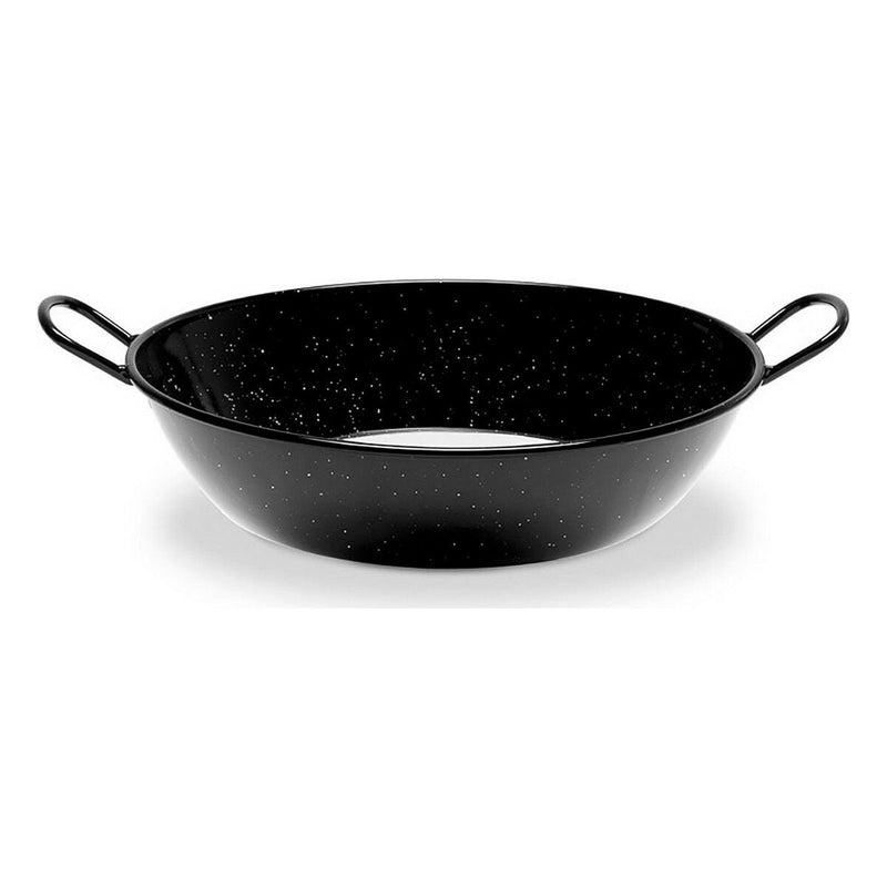 Deep Pan with Handles Vaello Black Enamelled Steel (Ø 28 cm)