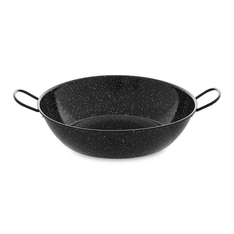Deep Pan with Handles Vaello Black Enamelled Steel (Ø 38 cm)