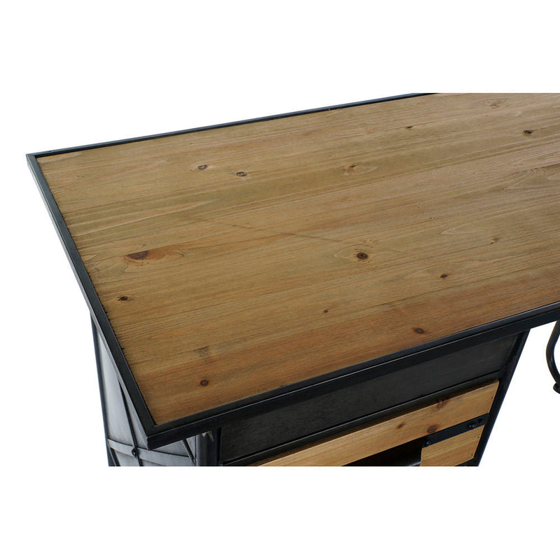 Desk DKD Home Decor Black Metal MDF Wood (120 x 50 x 80 cm)