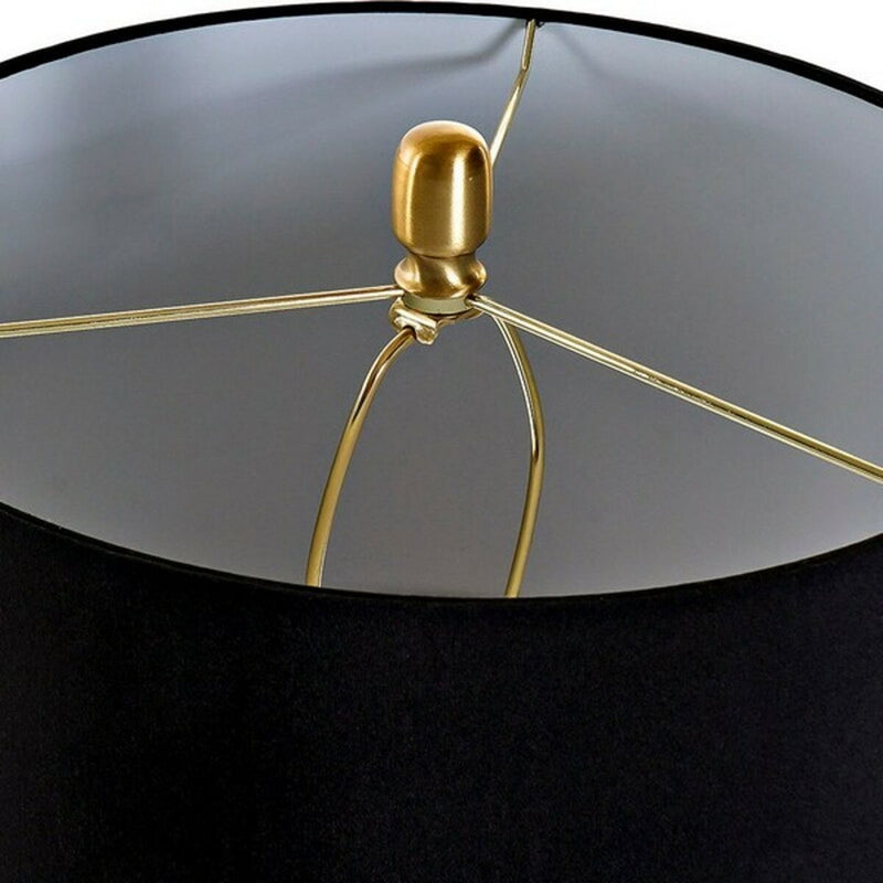 Desk Lamp DKD Home Decor Metal Cloth Crystal Chic (35 x 35 x 70 cm)