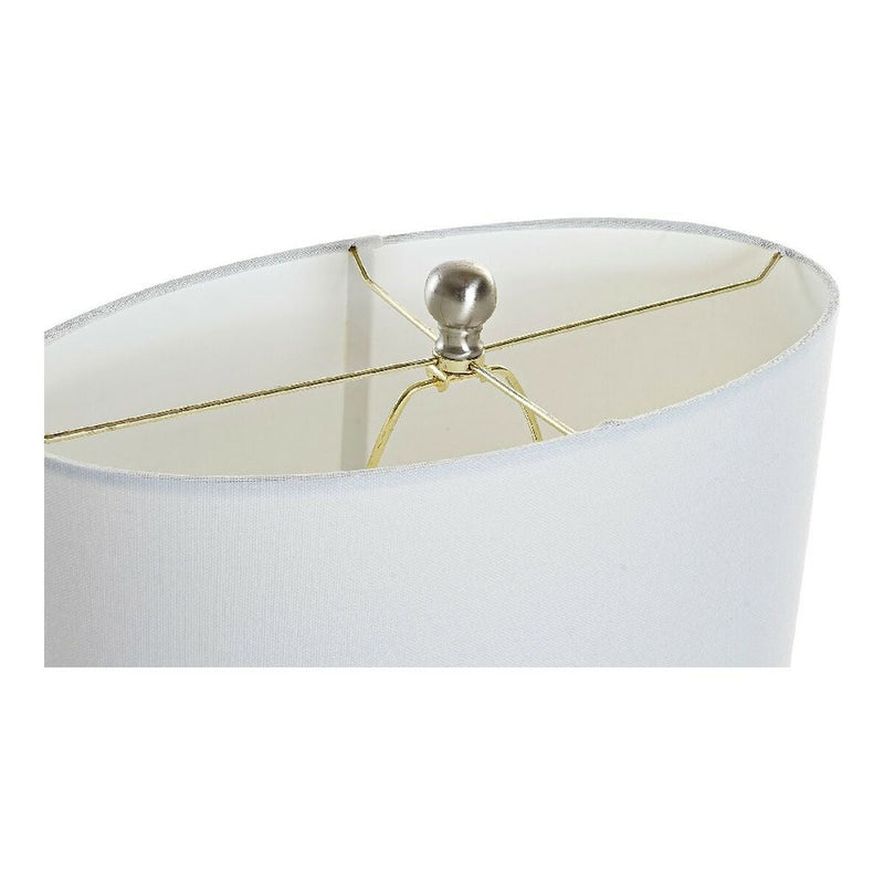 Desk lamp DKD Home Decor White Silver Polyester Metal 220 V Golden 60 W (40 x 22 x 64 cm)