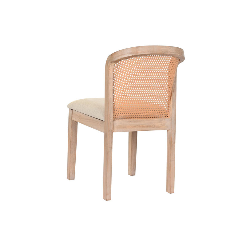 Dining Chair DKD Home Decor Fir Beige Polyester (46 x 61 x 86 cm)