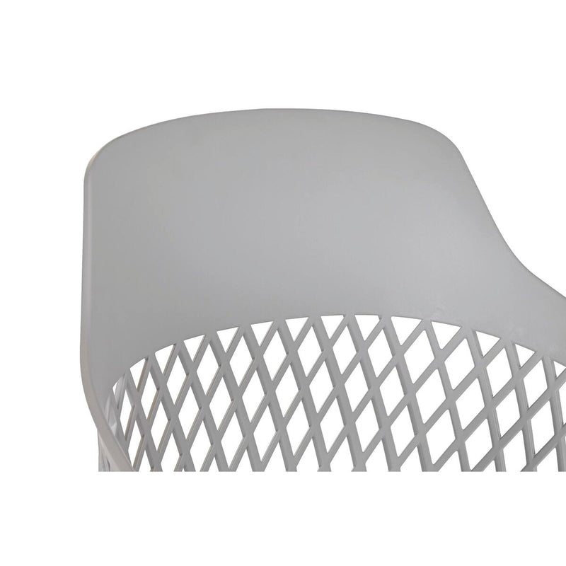Dining Chair DKD Home Decor Metal Light grey polypropylene (57 x 57 x 80,5 cm)