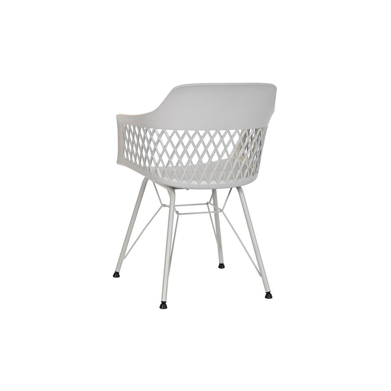 Dining Chair DKD Home Decor Metal Light grey polypropylene (57 x 57 x 80,5 cm)