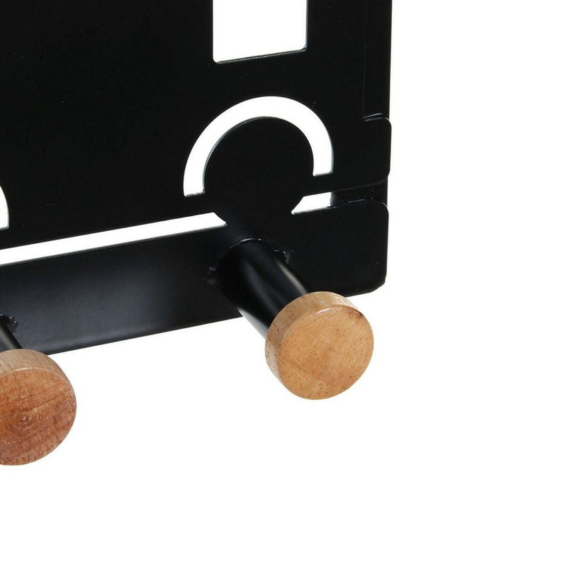 Door Coat Rack DKD Home Decor Train Metal MDF Wood (2 pcs) (28.5 x 8.5 x 16.5 cm)