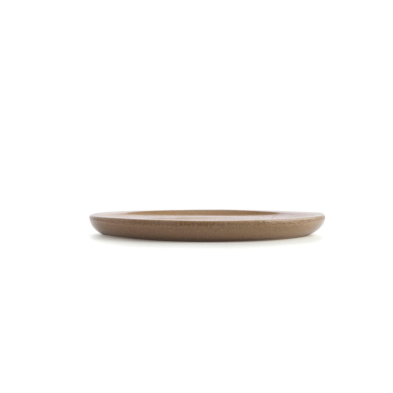 Flat plate Anaflor Baked clay Ceramic Beige (22 cm) (12 Units)