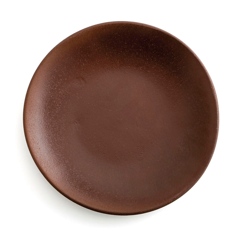 Flat plate Anaflor Baked clay Ceramic Brown (Ø 29 cm) (8 Units)
