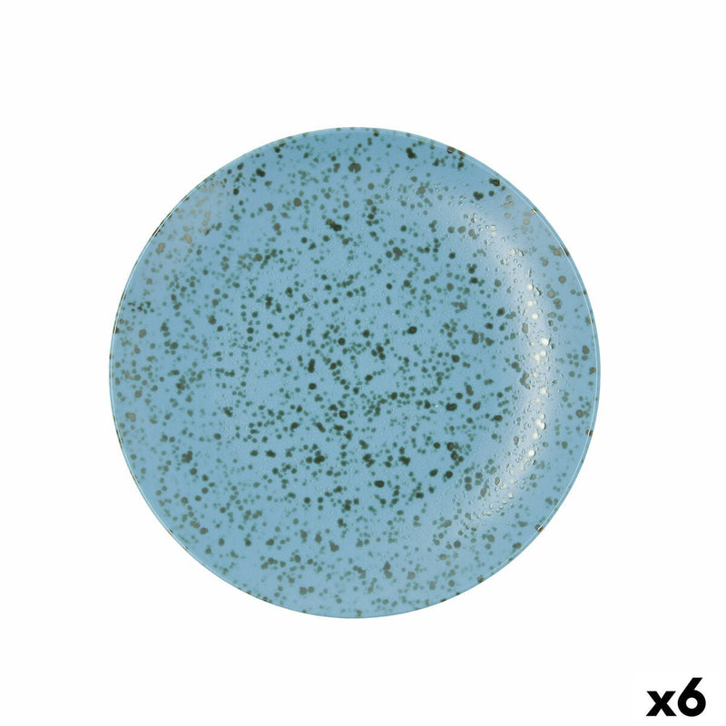 Flat plate Ariane Oxide Ceramic Blue (Ø 27 cm) (6 Units)