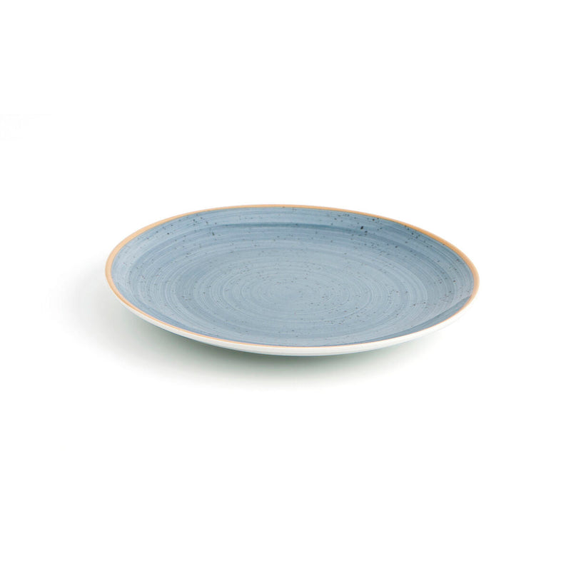 Flat plate Ariane Terra Ceramic Blue (Ø 21 cm) (12 Units)