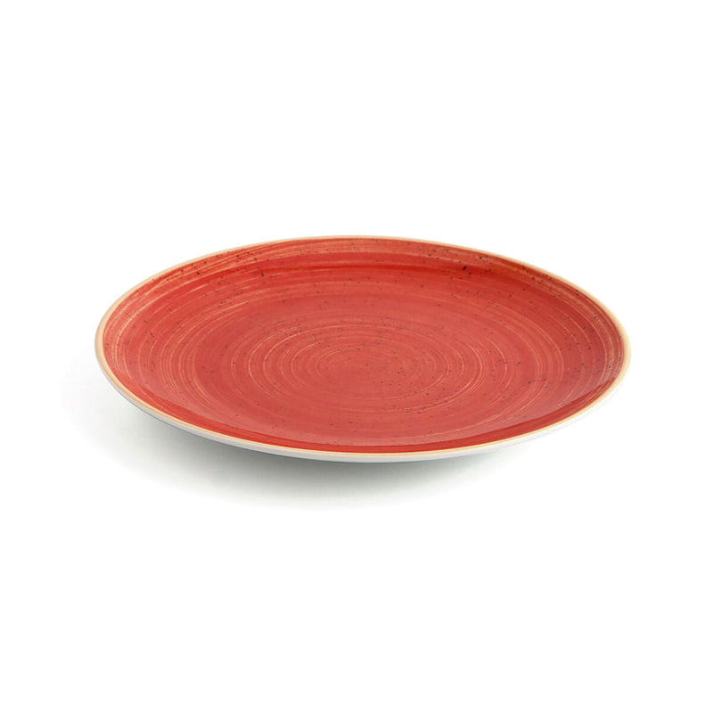 Flat plate Ariane Terra Ceramic Red (24 cm) (6 Units)