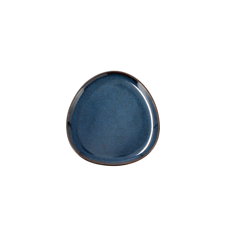 Flat plate Bidasoa Ikonic Ceramic Blue (11 x 11 x 11 cm) (Pack 12x)