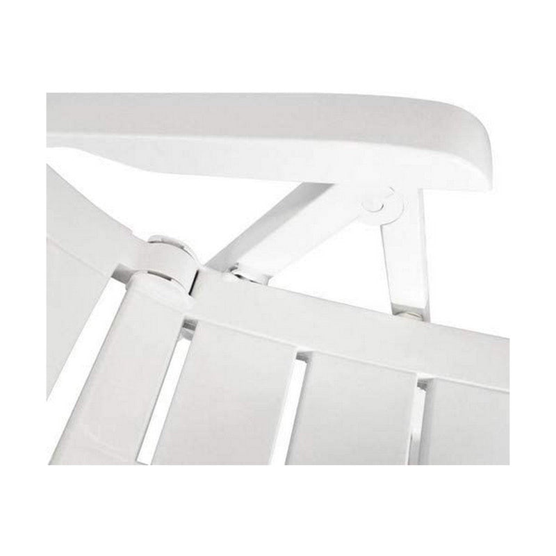 Folding Chair IPAE Progarden Multi-position White Resin (60 x 61 x 109 cm)