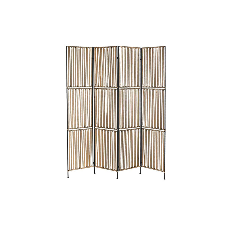 Folding screen DKD Home Decor Metal synthetic rattan (160 x 1,3 x 180 cm)