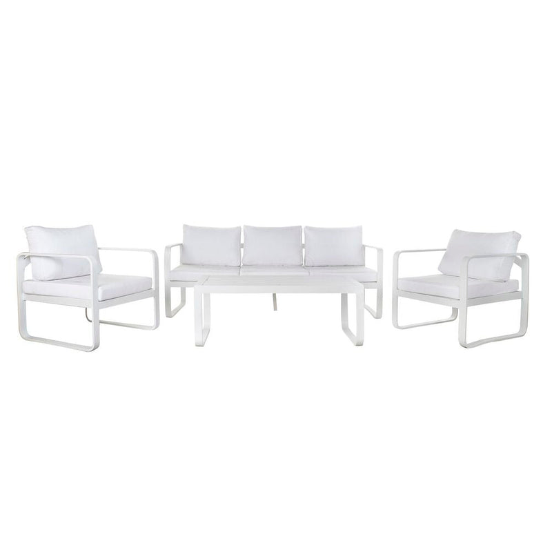 Garden sofa DKD Home Decor White Polyester Aluminium (184 x 72 x 78 cm)