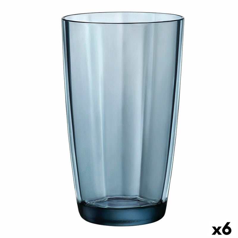 Glass Bormioli Rocco Pulsar Blue Glass (470 ml) (6 Units) -