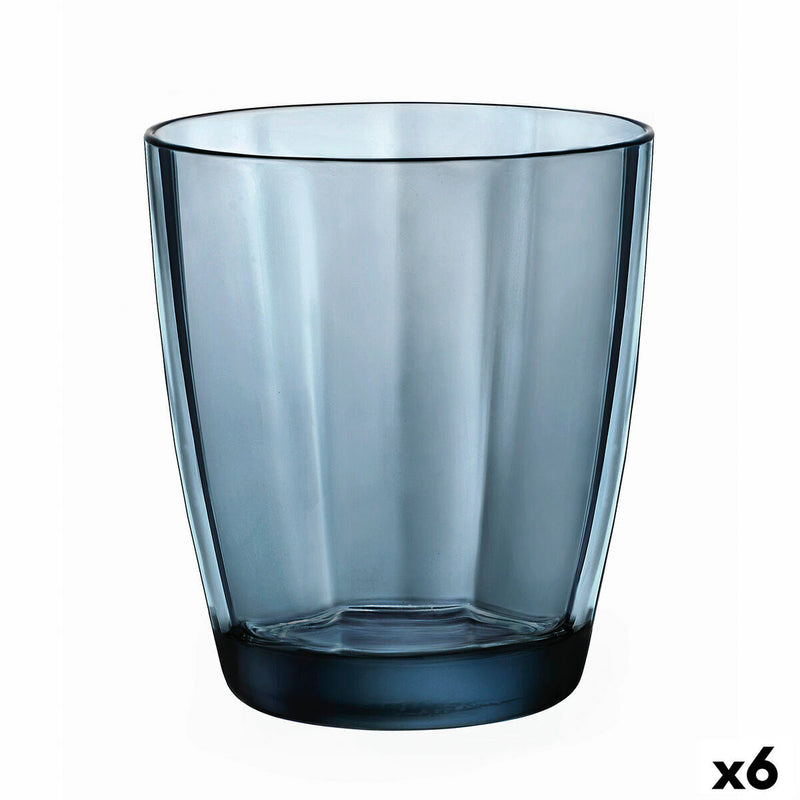 Glass Bormioli Rocco Pulsar Blue Glass (6 Units) (305 ml) -