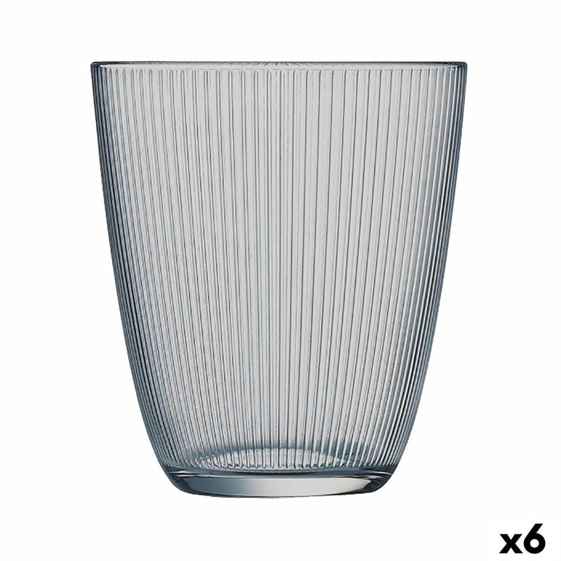 Glass Luminarc Concepto Stripy Grey Glass (310 ml) (6 Units)