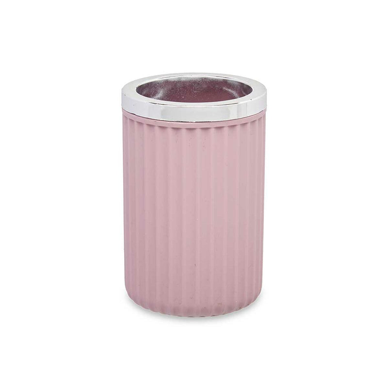 Glass Toothbrush Holder Pink Plastic 32 Units (7,5 x 11,5 x 7,5 cm)