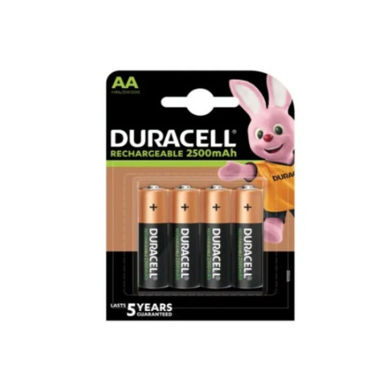 Oplaadbare Batterijen DURACELL HR06-P AA NiMh 2500 mAh (4 pcs)