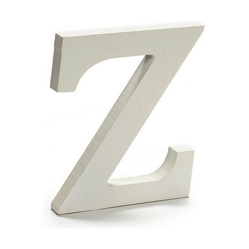 Letter Z Wood White (1,8 x 21 x 17 cm) (12 Units) - MOHANLAL