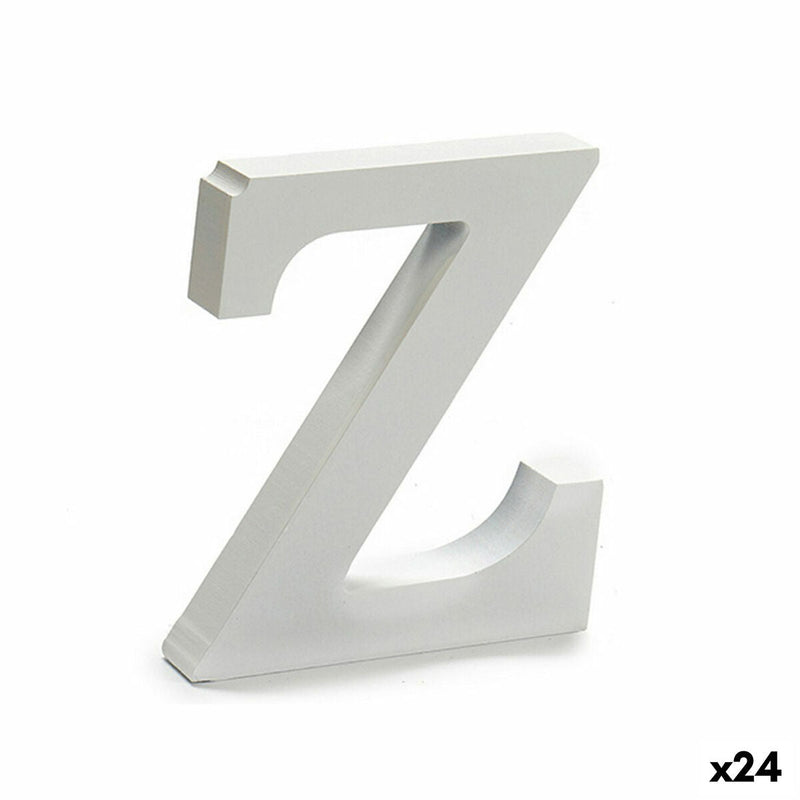 Letter Z Wood White (2 x 16 x 14,5 cm) (24 Units) - MOHANLAL