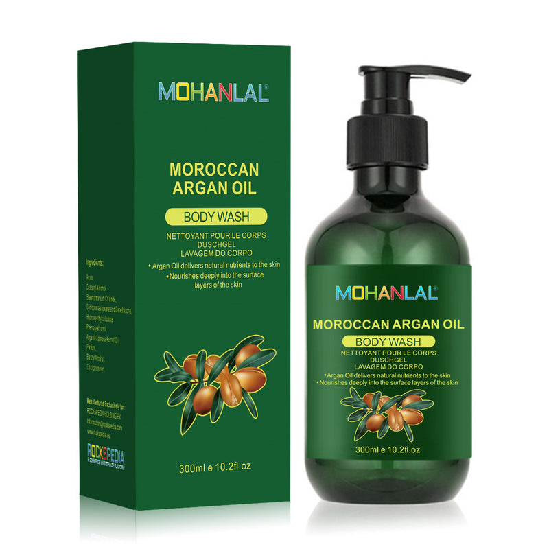 MOHANLAL® XL ARGAN OIL BODY WASH 300ML | all-purpose, deep cleans, treats several skin conditions, vitamin E | all types of skin