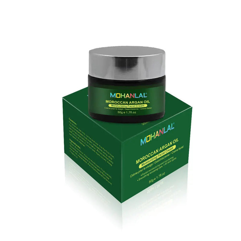 MOHANLAL® XL ARGAN OIL FACIAL CREAM 50ML | all-purpose, deep cleans, softens, moisturizes, natural glow, vitamin E | all types of skin