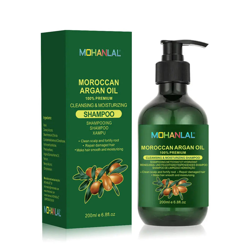 MOHANLAL® XL ARGAN OIL SHAMPOO 200ML | cleansing, moisturizing, keratin protein, vitamin E, fatty acids, repairs damaged hair | all hair types