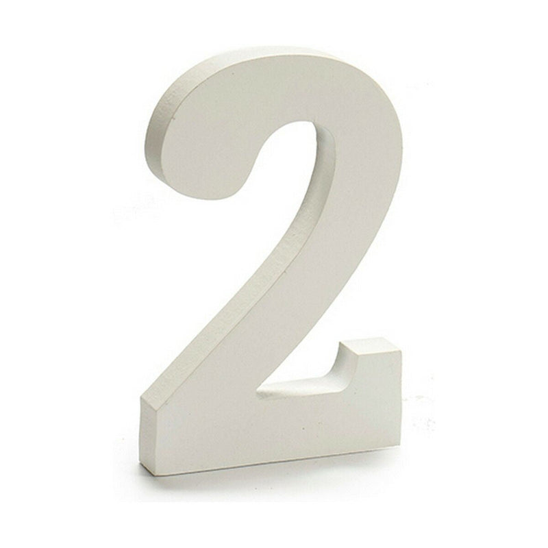 Number 2 Wood White (1,8 x 21 x 17 cm) (12 Units) - MOHANLAL