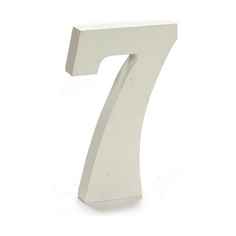 Number 7 Wood White (1,8 x 21 x 17 cm) (12 Units) - MOHANLAL