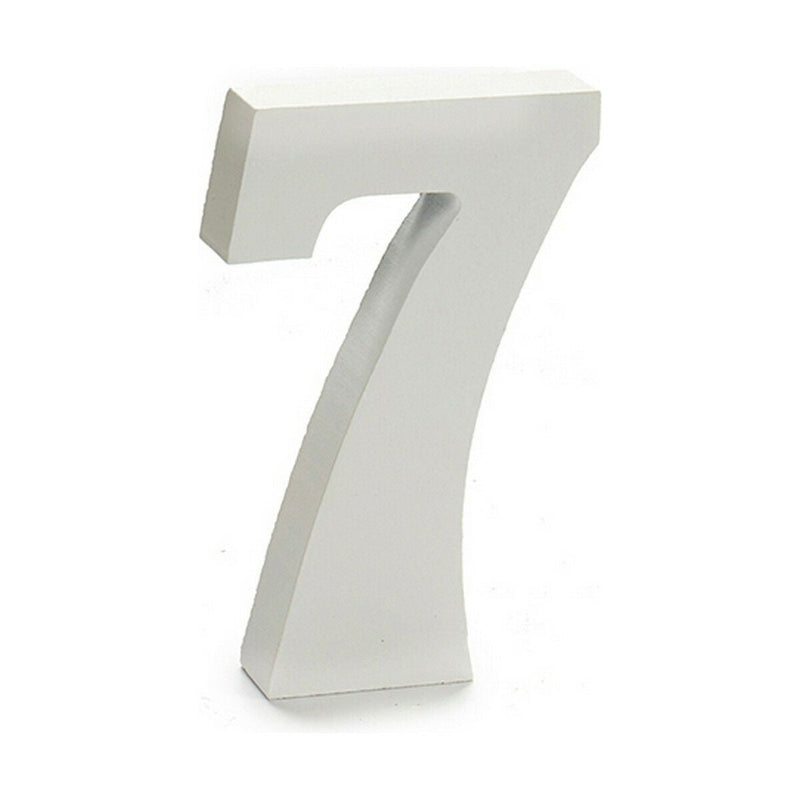 Number 7 Wood White (2 x 16 x 14,5 cm) (24 Units) - MOHANLAL