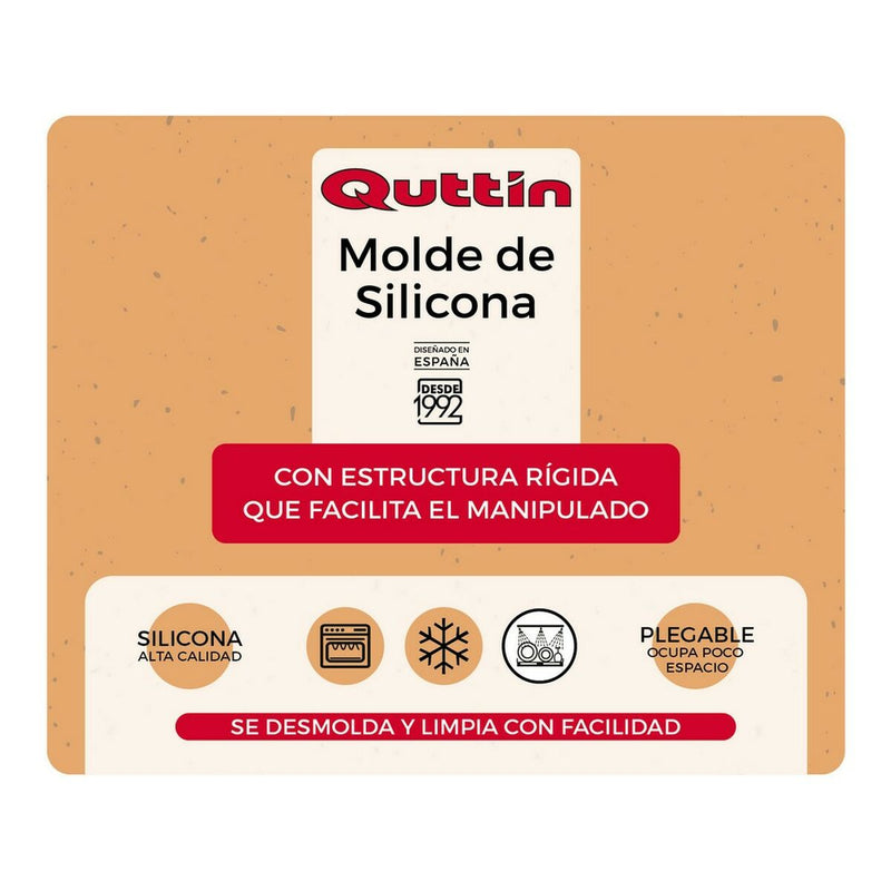 Oven Mould Quttin Silicone Rigid Cupcake (31,6 x 19,5 x 4,2 cm)