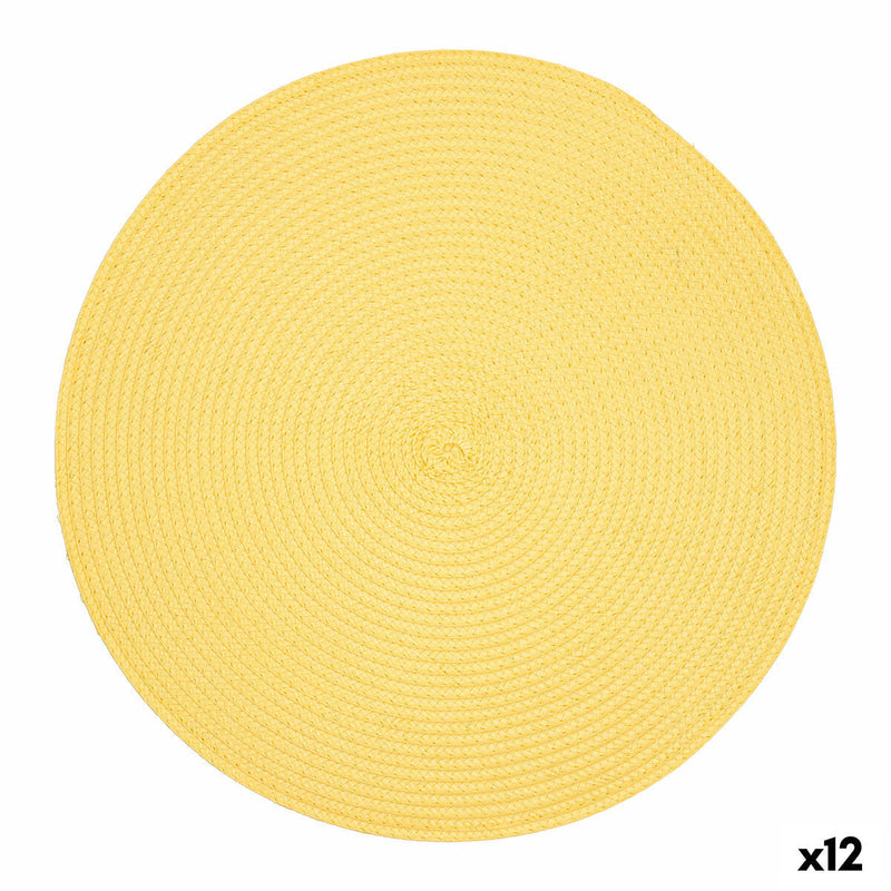 Place mat Quid Vita Yellow Plastic (38 cm) (Pack 12x)