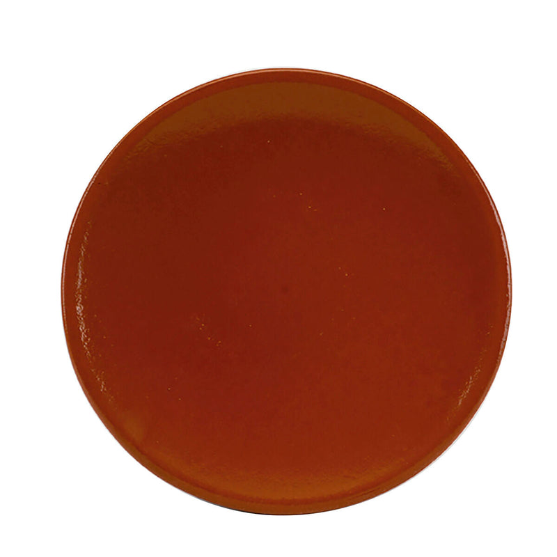 Plate Raimundo Refractor Baked clay Ceramic Brown (Ø 28 cm)