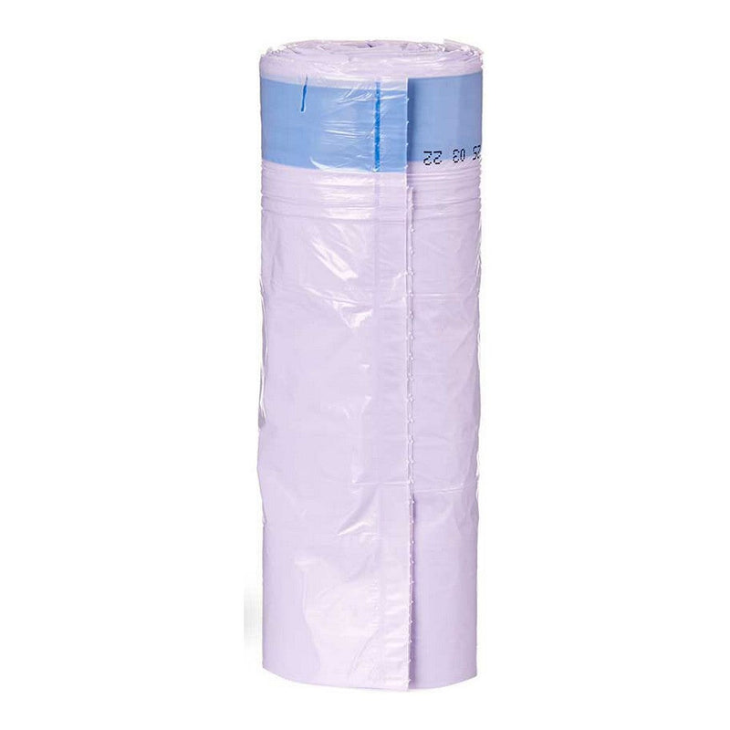 Rubbish Bags Floral Self-closing Lilac (10 L) (25 uds)