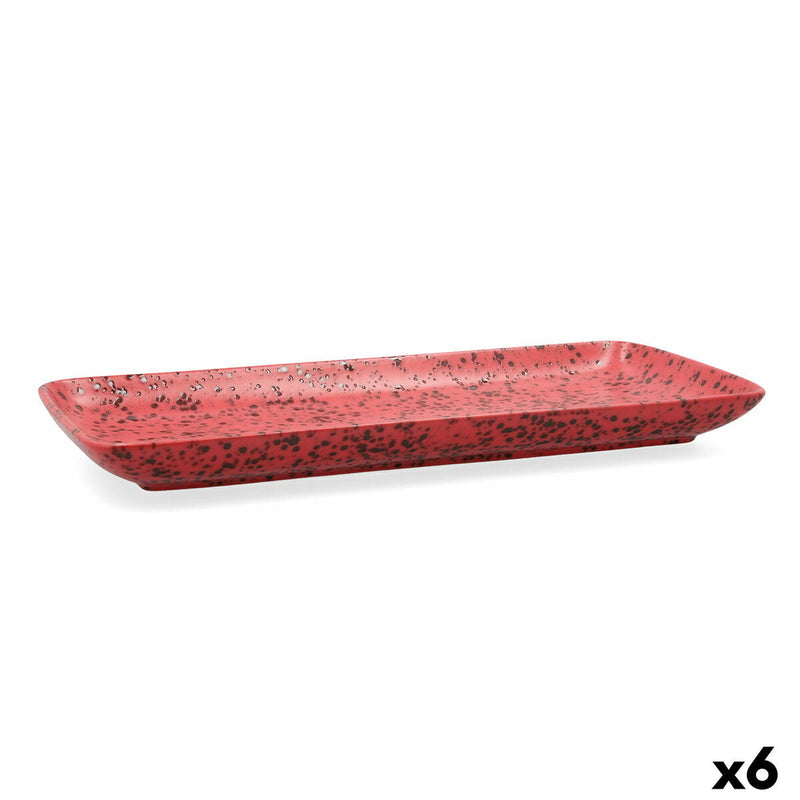 Serving Platter Ariane Oxide Ceramic Red (36 x 16,5 cm) (6