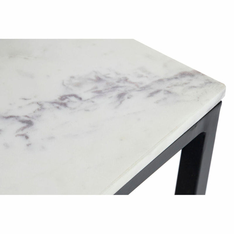 Set of 3 tables DKD Home Decor Black White Marble Iron (50 x 35 x 60.5 cm) (3 pcs)
