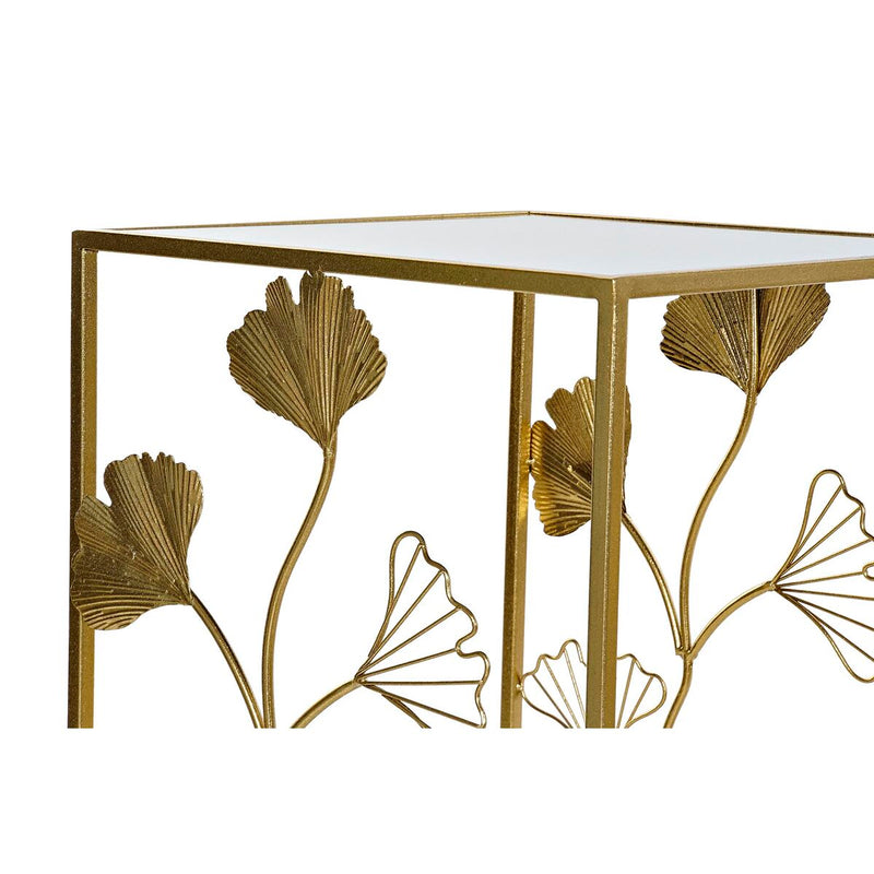 Set of 3 tables DKD Home Decor Mirror Golden Metal (40 x 40 x 70 cm)